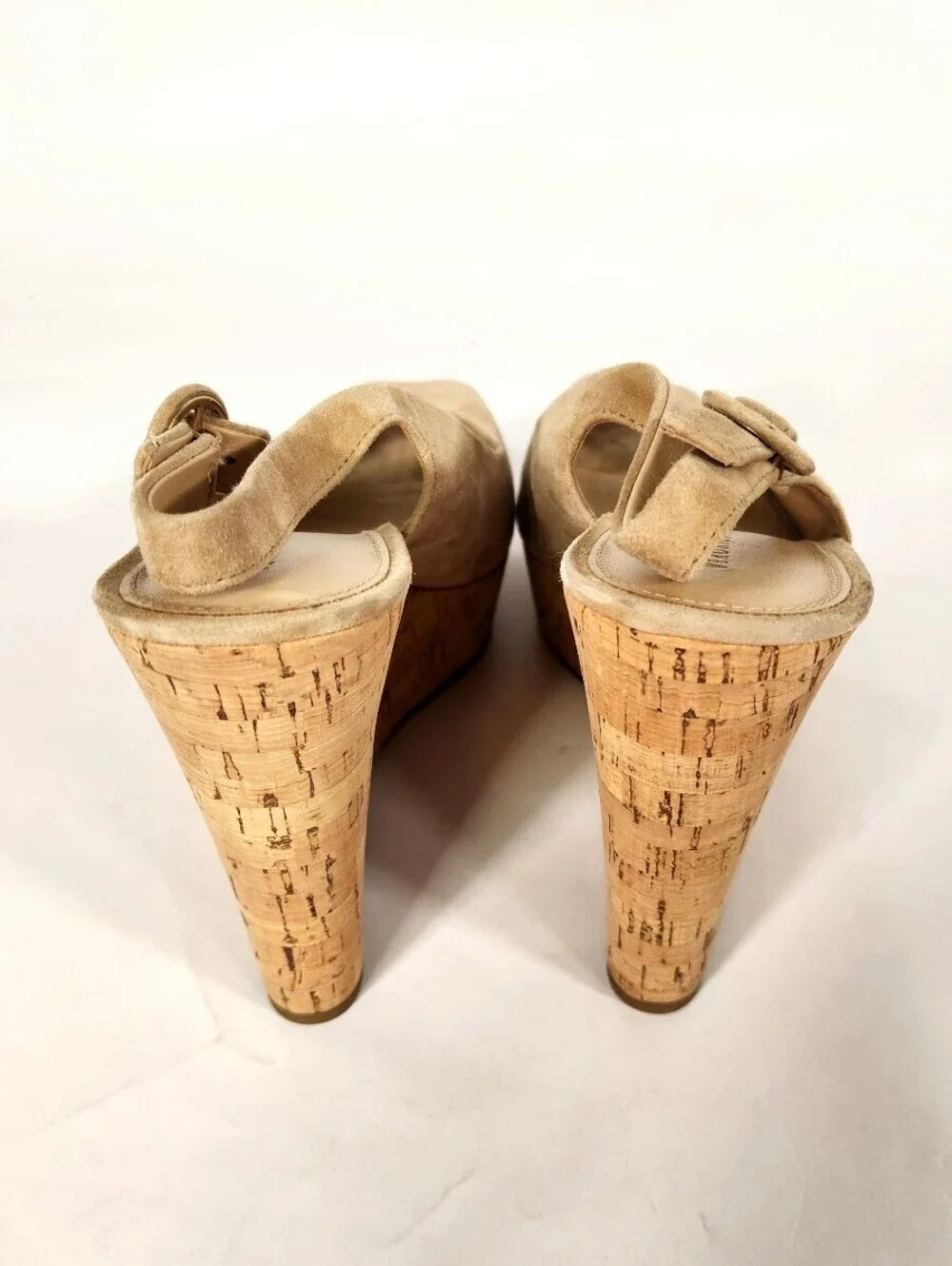 NWD Veronica Beard Dali Suede Peep-Toe Wedges